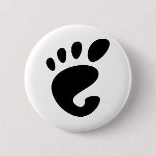Gnome - Linux - OSS FSF 6 Cm Round Badge