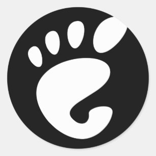 Gnome - Linux - OSS FSF  Classic Round Sticker