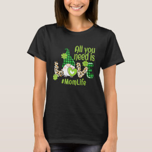 Gnome Love Mum Life Mama Mother Cute Irish St Patr T-Shirt