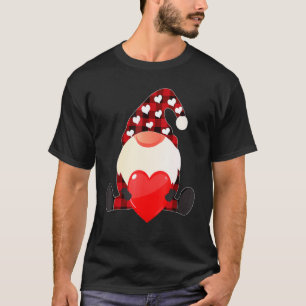 Gnome Love Red Plaid Women Boys Girls Valentine's T-Shirt