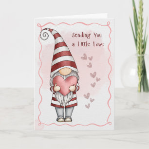 Gnome Love Romance Heart Valentines Day Card