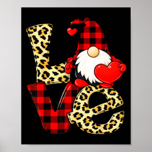 Gnome Love Valentine Gnomes Valentines Day Men Wom Poster