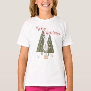 Gnome Merry Christmas For Girl Matching T-Shirt