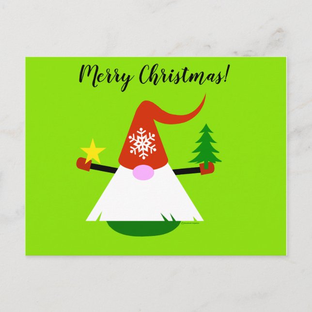 Gnome Merry Christmas Holiday   Postcard (Front)