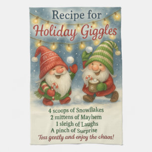 Gnome Mischief Recipe Tea Towel