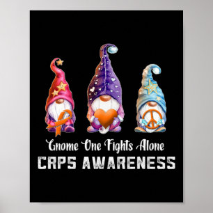Gnome Nobody Fights RSD CRPS Awareness Alone CRPS  Poster