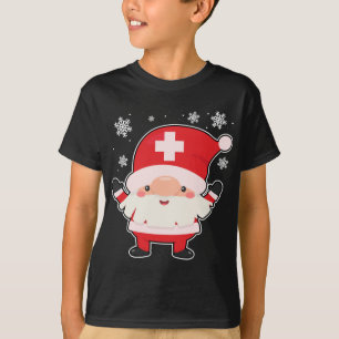 Gnome Nurse Santa Christmas Cute RN LPN Nursing X- T-Shirt