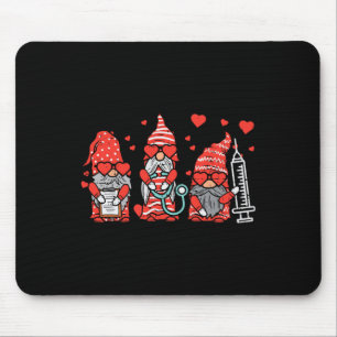 Gnome Nurse Scrub Valentine Rn Icu Er Valentines D Mouse Pad