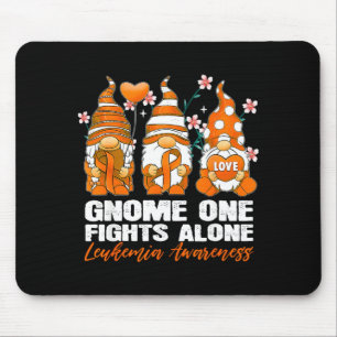 Gnome one fight alone leukaemia awareness orange mouse pad