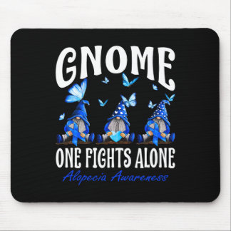 Gnome One Fights Alone Alopecia Awareness 1 Mouse Pad