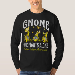 Gnome One Fights Alone Endometriosis Awareness T-Shirt
