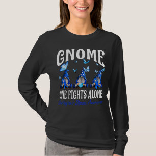 Gnome One Fights Alone Huntington's Disease Awaren T-Shirt