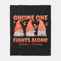Gnome One Fights Alone Orange  Leukaemia Awareness