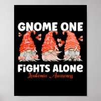 Gnome One Fights Alone Orange Leukaemia Awareness