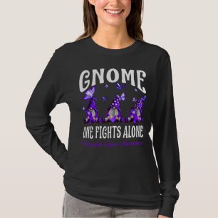 Gnome One Fights Alone Pancreatic Cancer Awareness T-Shirt