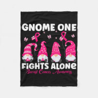 Gnome One Fights Alone Pink Breast Cancer Awarenes