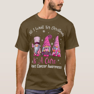 Gnome One Fights Alone Pink Breast Cancer Awarenes T-Shirt