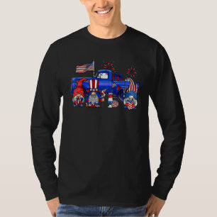 Gnome   Patriotic 4th Of July Gnomes Truck US Flag T-Shirt