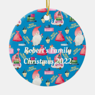 Gnome Personalised Ceramic Tree Decoration