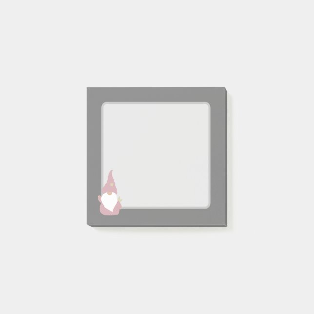 Gnome - Pink Post-it Notes (Front)