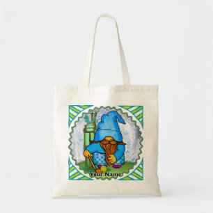 Gnome playing golf  tote bag