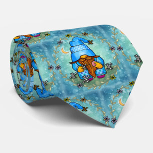 Gnome Playing Jacks  Tie