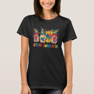 Gnome Puzzle Ribbon Autism Awareness Men Women Tea T-Shirt