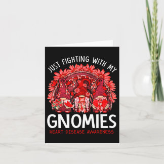 Gnome Rainbow Heart Disease Awareness Ribbon Suppo Card