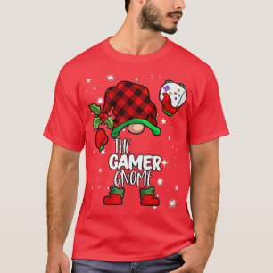 Gnome Red Buffalo Plaid Matching Family Christmas T-Shirt