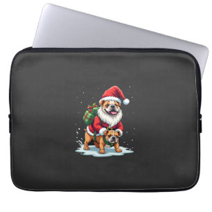Gnome Riding English Bulldog Christmas Xmas Boys G Laptop Sleeve