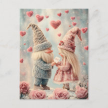 Gnome Romance: Valentine's Day Gnome Couple 