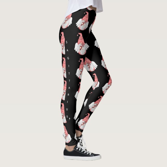 Gnome Sagittarius Astrology Sign Angel Leggings (Right)