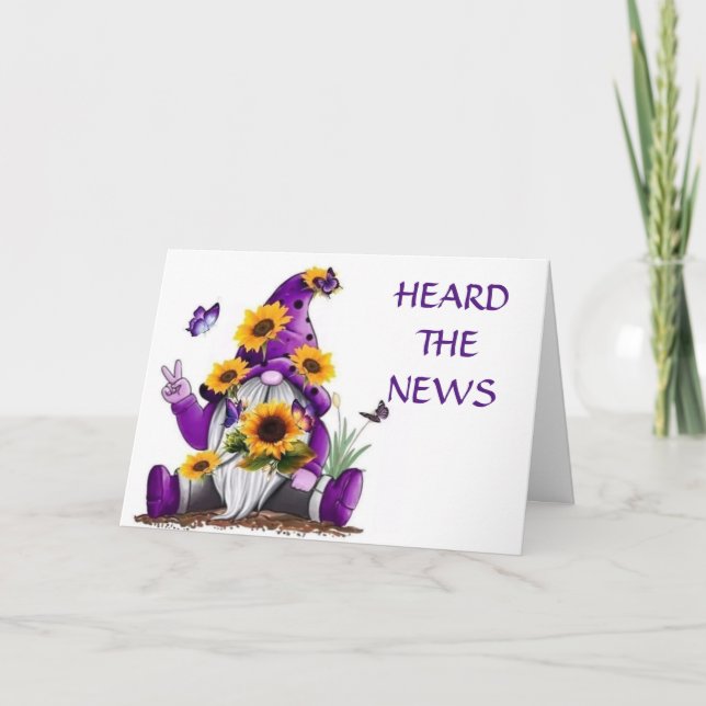 GNOME SAYS HAPPY "70th BIRTHDAY" Card (Front)