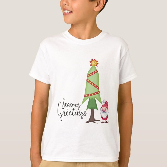 Gnome Seasons Greetings T-Shirt (Front)