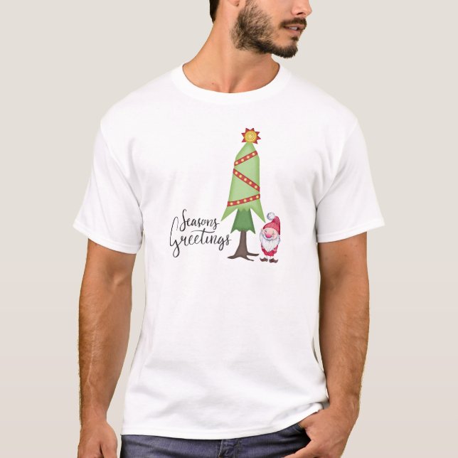 Gnome Seasons Greetings T-Shirt (Front)