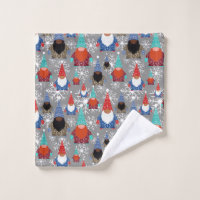 Gnome Snowflake Illustrations Christmas Pattern