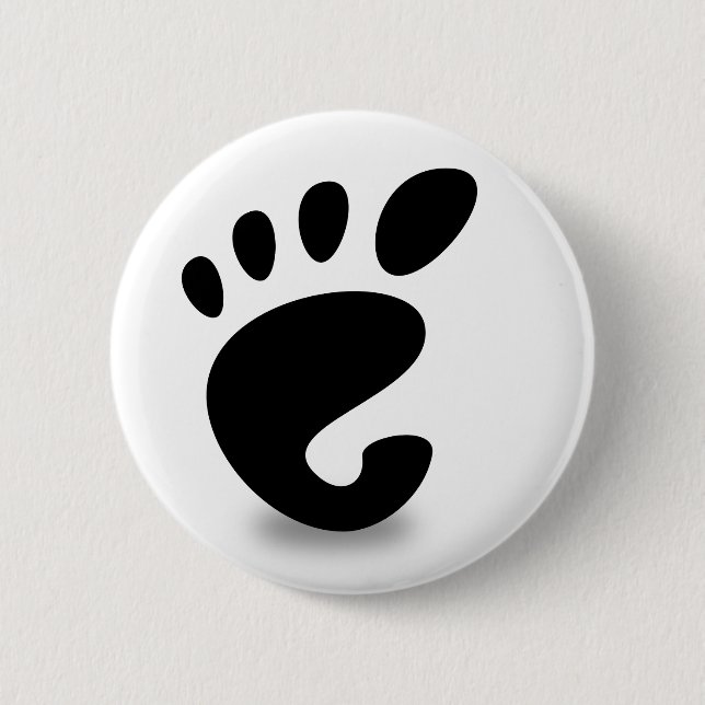 Gnome soon 6 cm round badge (Front)