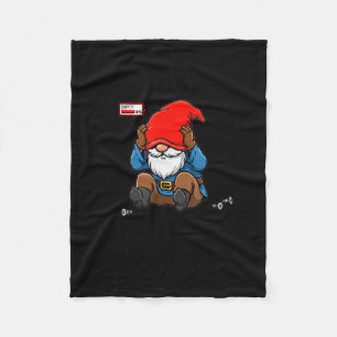 Gnome Sorry I Can't Make It To Work Tomorrow Humor Fleece Blanket