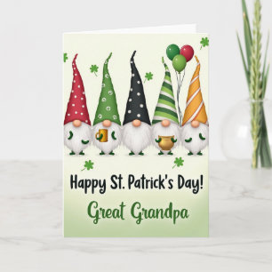 Gnome St Patricks Day Great Grandpa Card