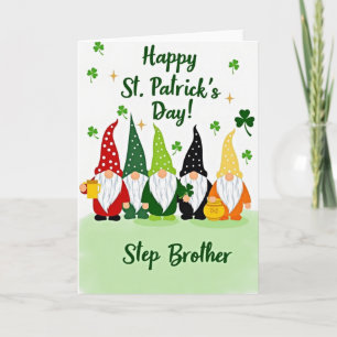 Gnome St Patricks Day Step Brother Card