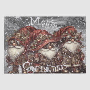 Gnome Steampunk Winter Christmas Tissue Paper