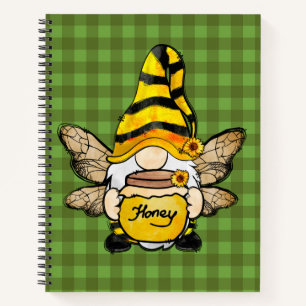 Gnome sunflower fairy notebook