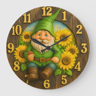 Gnome Sunshine Elf Garden Clock
