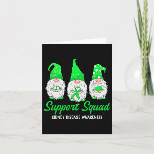 Gnome Support Squad Green Ribbon Kidney Disease Aw Card