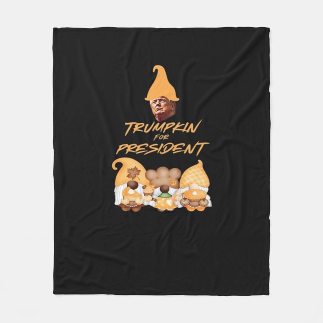 Gnome Sweet Gnome Vote Trumpkin Classic Fleece Blanket (Front)