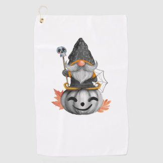 gnome thanksgiving halloween golf towel