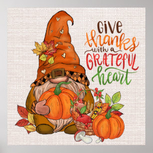 Gnome Thanksgiving Poster