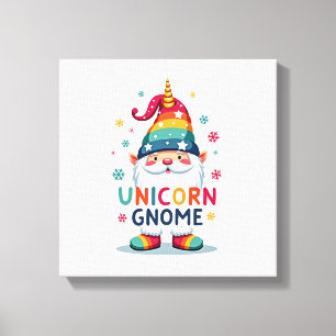Gnome Unicorn Shirt Family Matching Group Christma Canvas Print