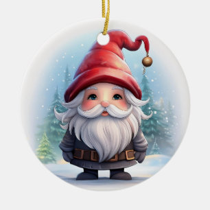 Gnome Unique Winter Wonderland Gonk lover Decor 🎄 Ceramic Tree Decoration