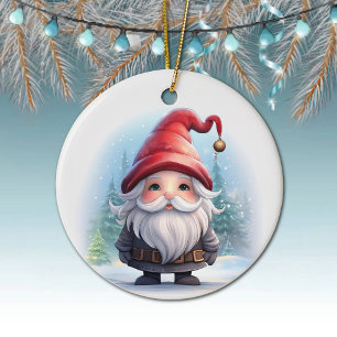 Gnome Unique Winter Wonderland Gonk lover Decor 🎄 Ceramic Tree Decoration